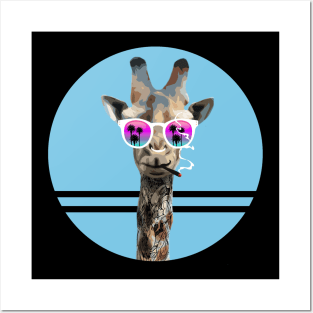 Summer Giraffe Illustration Posters and Art